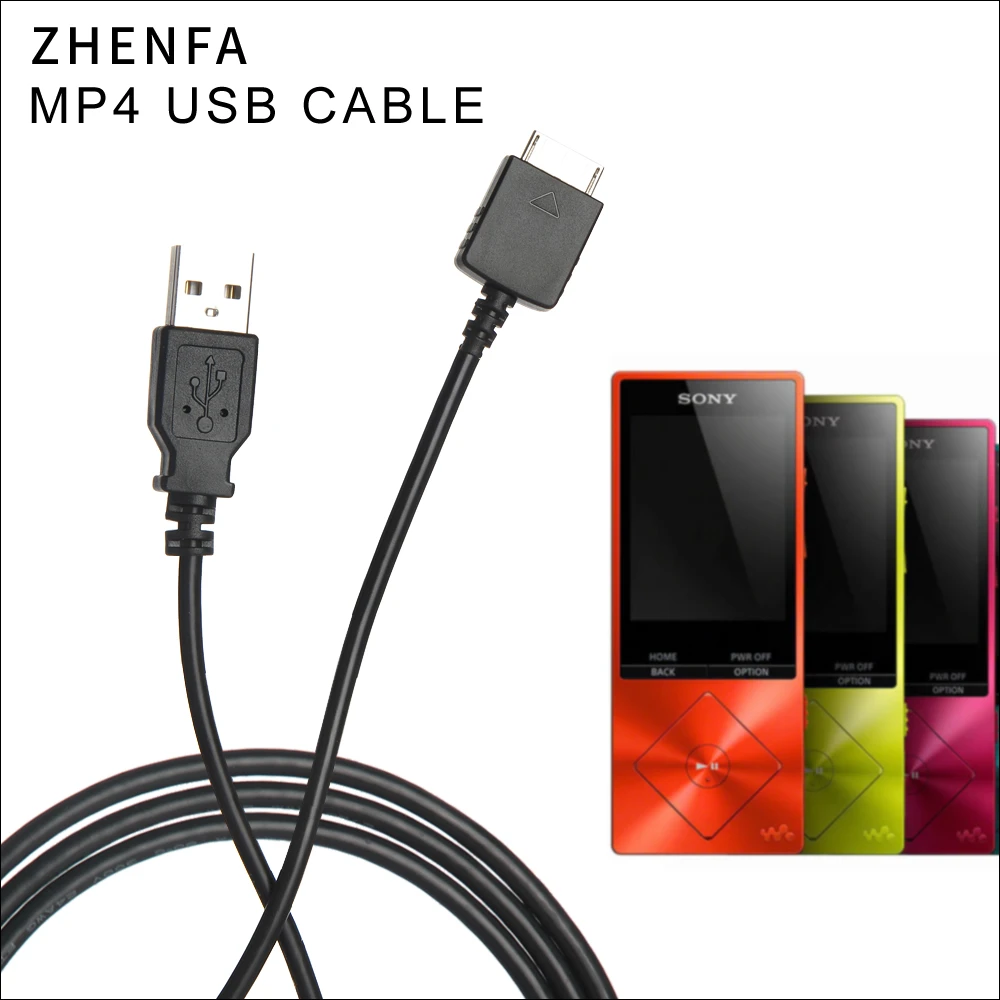 Zhenfa for SONY USB Charger Cable Walkman MP3 Player WMC-NW20MU NWZ-ZX1 ZX2 A844 A845 A865 A866 A864 S754F NWZ-S754 E052 MP4 MP3