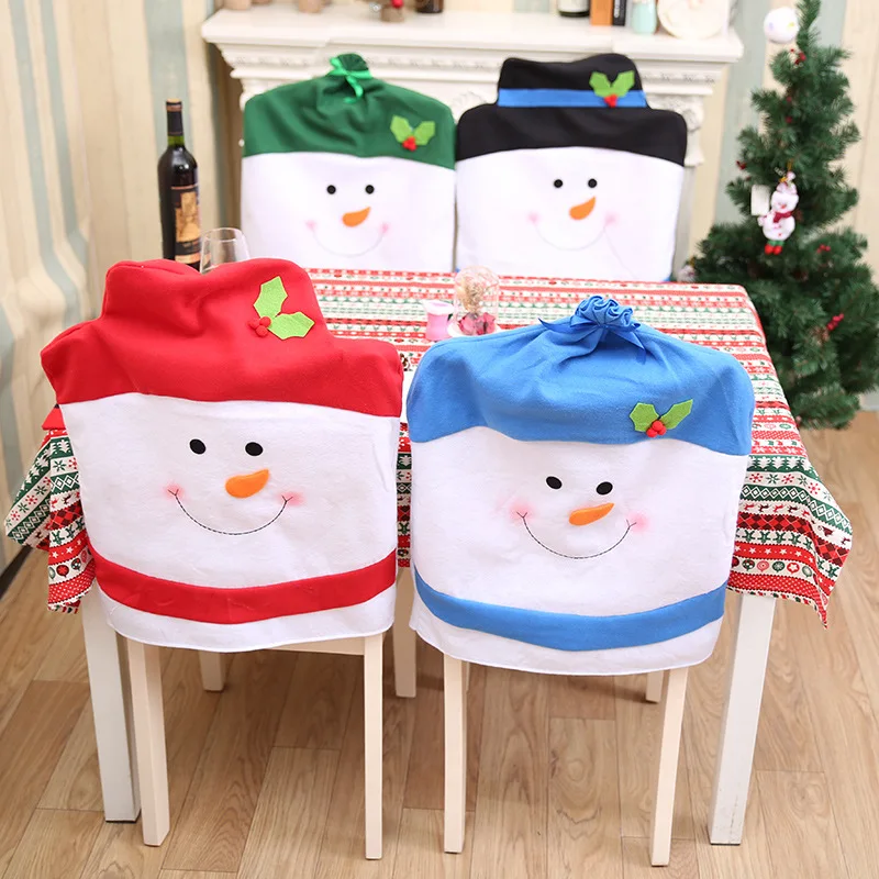 2018 Рождественский декоративный стул снеговика рождественские украшения для