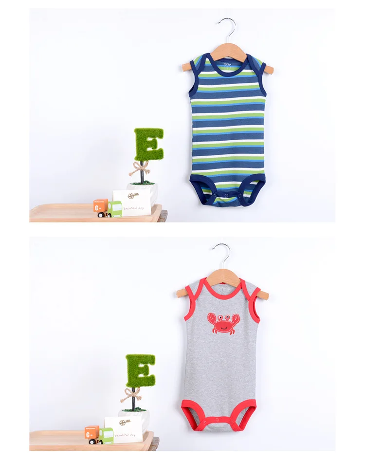 3 шт./лот одежда для маленьких девочек летние хлопковые Боди без рукавов