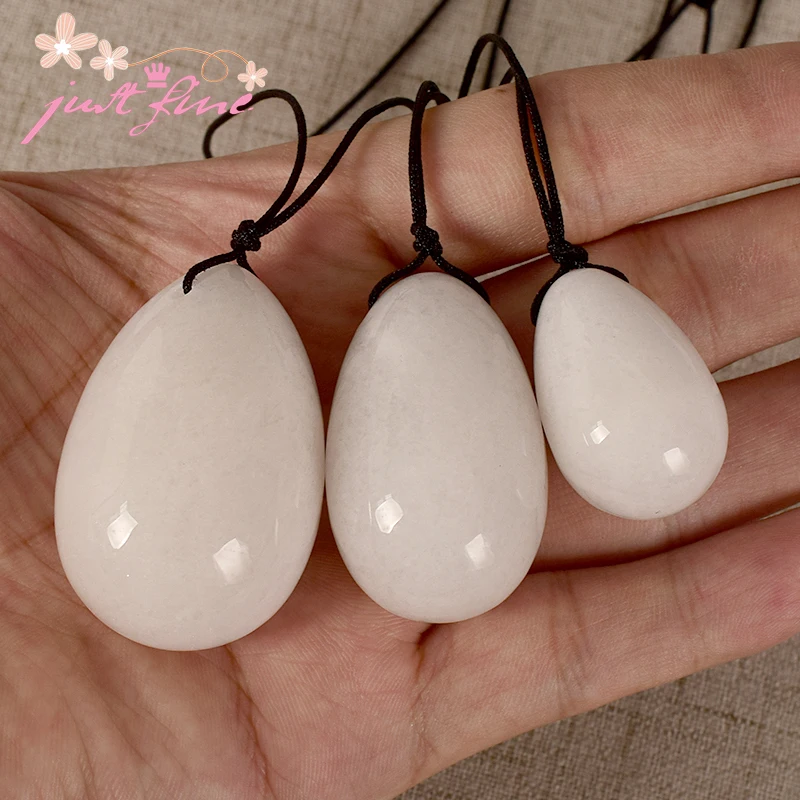 Шарики для родов 3 шт. яички из белого нефрита яиц яони тазовый Кегель упражнения