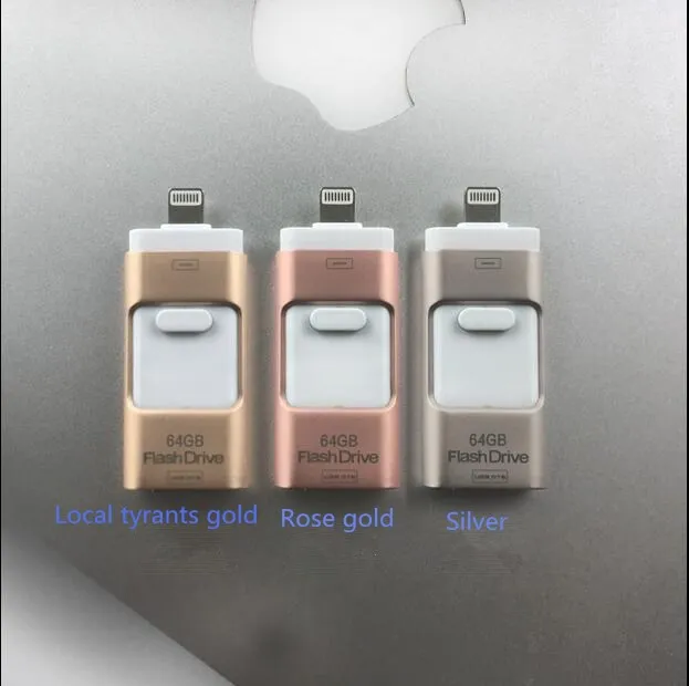 Новинка! 3 в 1 Usb флеш накопитель 8 ГБ 16 32 64 Гб 128 для iPhone 5/5S/5c/6/6 Plus/ipad i флэш