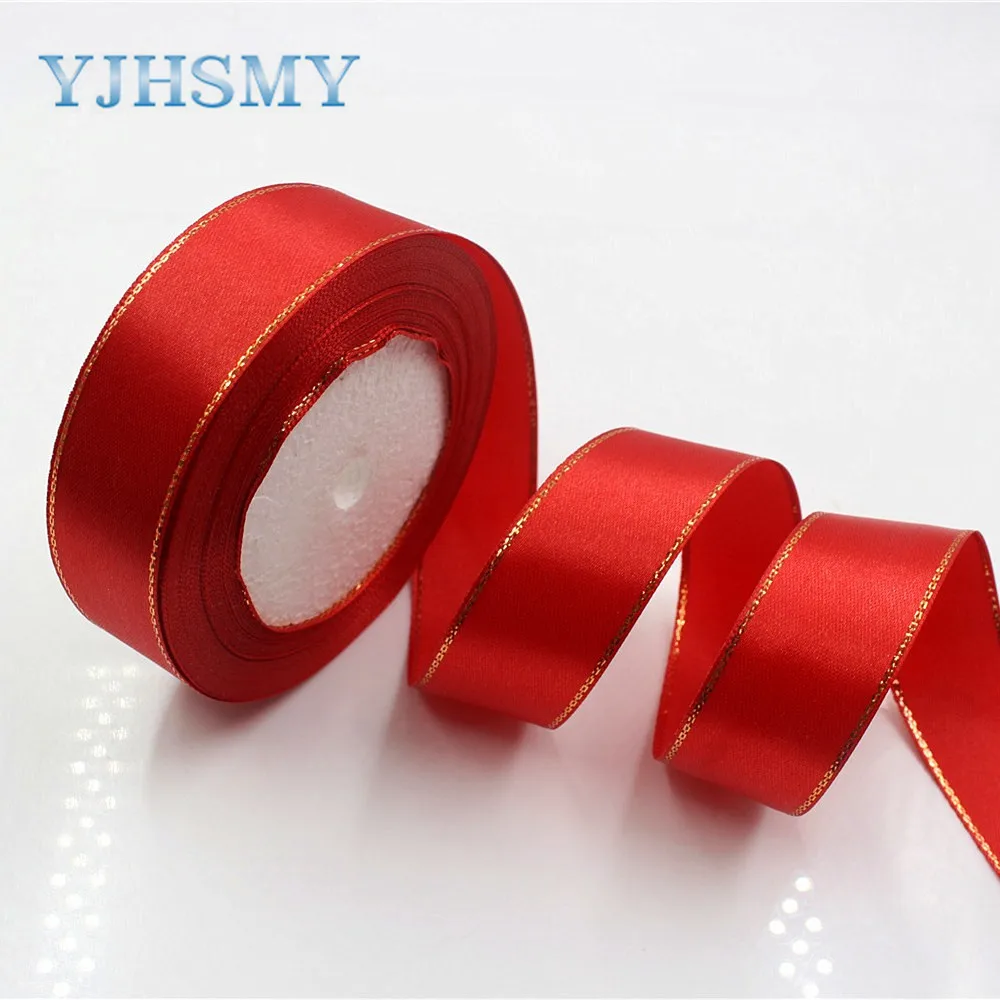 YJHSMY K 171023 25MM 248 25 мм 5 цветов на выбор ярдов шелковая атласная лента свадебные