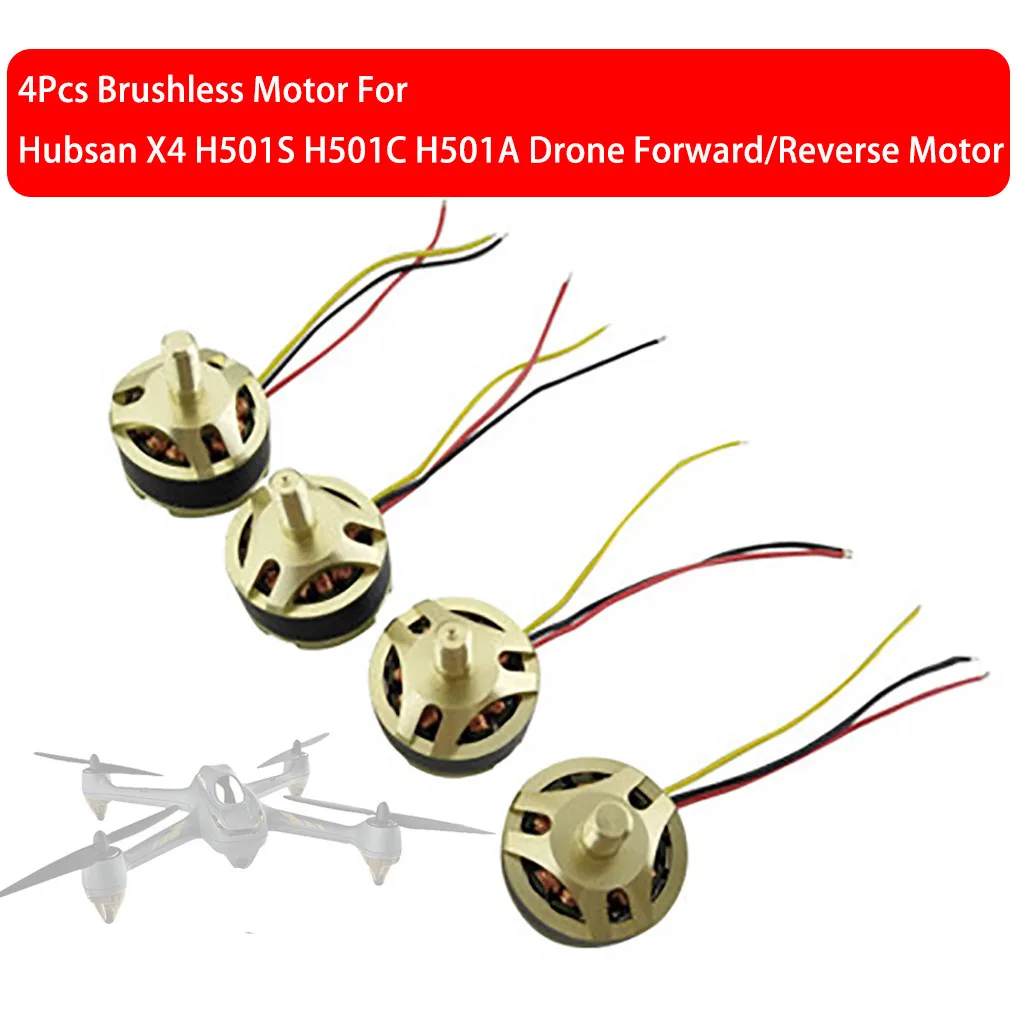 4 шт. бесщеточный мотор для Hubsan X4 H501S H501C H501A аксессуары двигателя вперед/назад a612