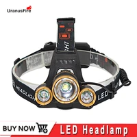 4000 lumens rechargeable led headlamp headlight flashlight waterproof t6 led head lamp 18650 battery torch for fishing hunting