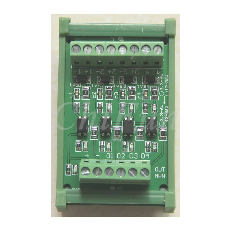 

4 way optocoupler isolation board signal isolation board output NPN
