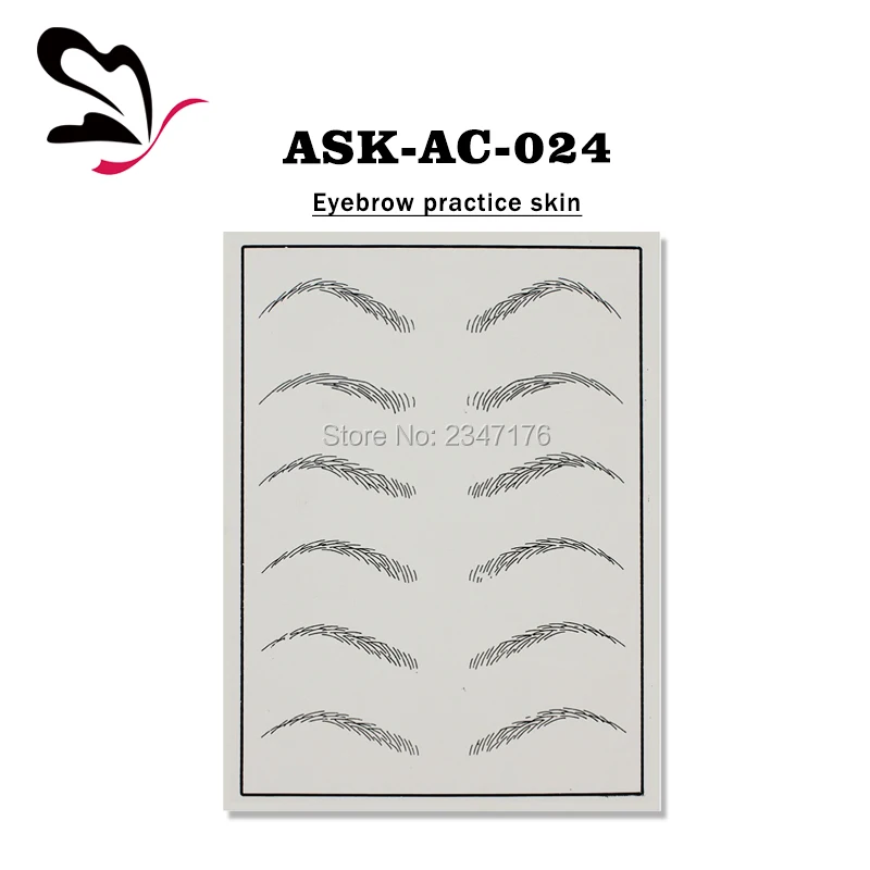 

Suitable for beginners 10pcs / lot Professional Cosmetic Permanent Makeup Eyebrow Tattoo Practice Skin for microblading brows