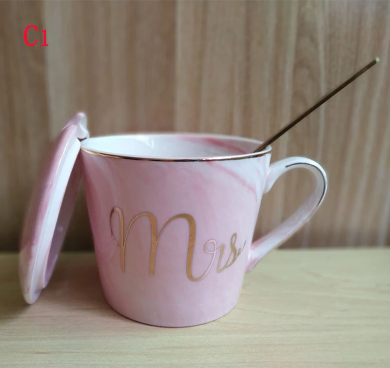 Керамическая кружка для офиса, кофейная чашка с эмалью, кофейные кружки Mr and Mrs, кружка для путешествий, мраморный узор, Пномпень, чай, молоко, подарки