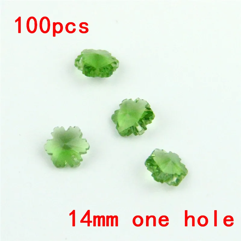 Бесплатная доставка 100 шт./лот 14 мм Lt Зеленый стеклянный призма бисер в виде