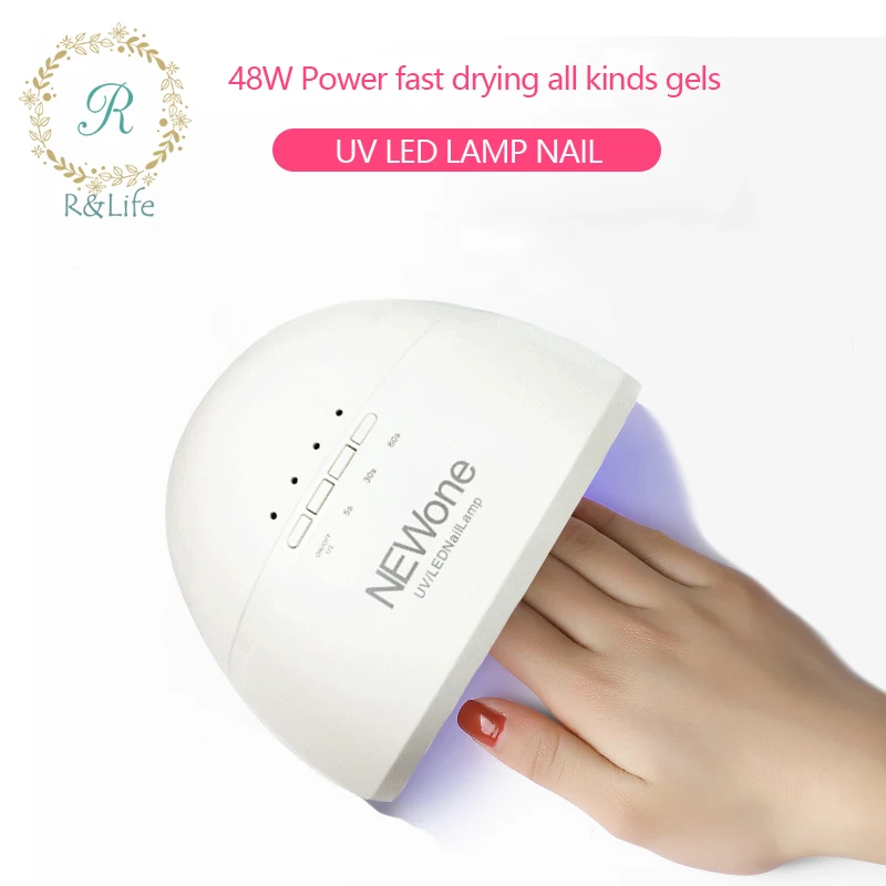 SUN ONE 48 Вт автоматический датчик UVLEDLamp Сушилка для ногтей гель лака 365 405nm двойной