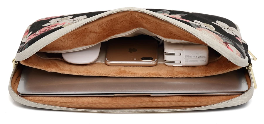 Waterproof Canvas Printing Women Men Sleeve Laptop Bag For Macbook Air 13 Pro 11 12 14 15 Case For Xiaomi Asus Lenovo Cover