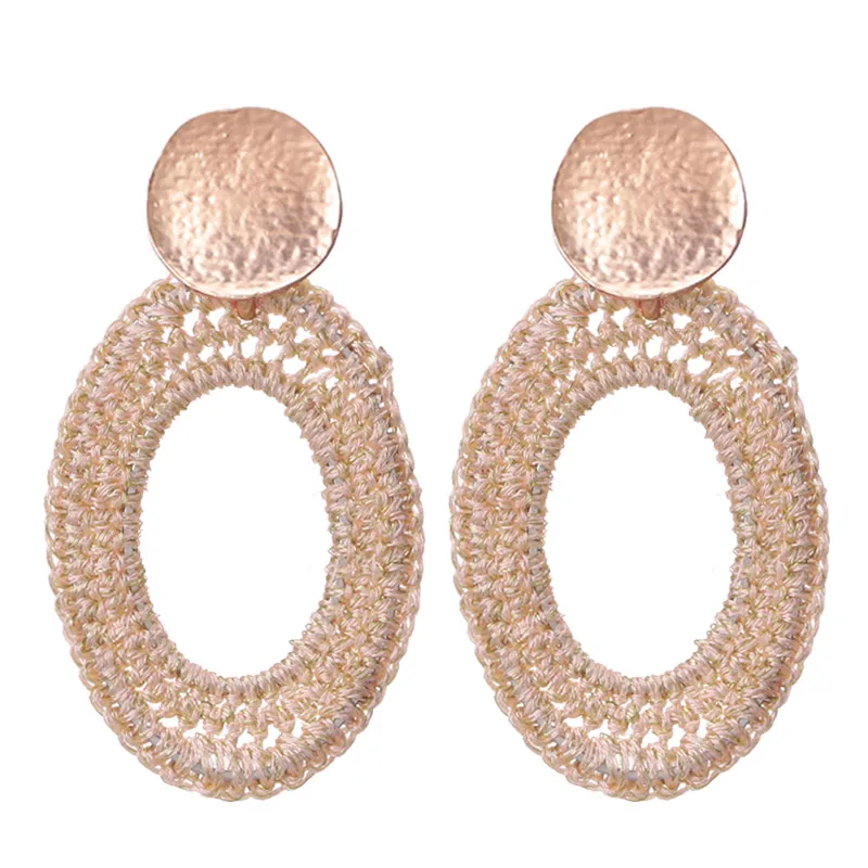 Champagne Серьги-гвоздики ручной работы для женщин Boho Pendientes Серьги Висячие женские серьги новые богемные модные украшения подарки - Окраска металла: Champagne