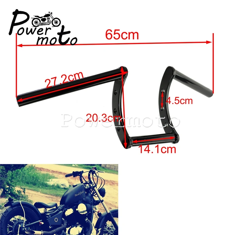 

Z-образная штанга, 1 дюйм, руль 25 мм, 5 дюймов, для Harley Dyna Sportster XL883 Touring Cafe Racer Bobber Chopper Scrambler