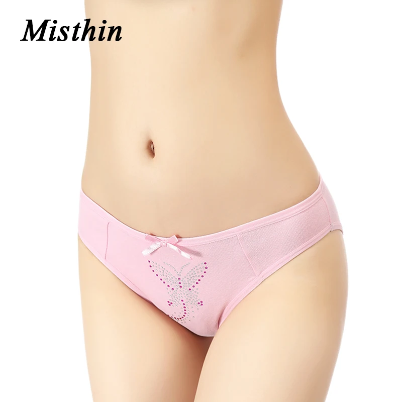 MISTHIN 2017 New Sexy Underwear Women Butterfly Print Fashion Panties Female Underpants Briefs Thongs for Ladies |