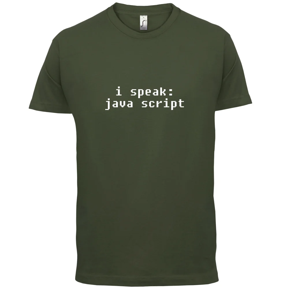 I Speak Javascript Мужская футболка Программирование/Компьютеры/код 13 цветов с надписью