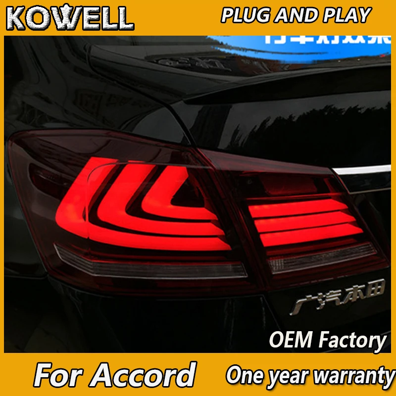 KOWELL стайлинга автомобилей для Accord хвост светильник s 2014 2016 Новинка 9 светодиодный