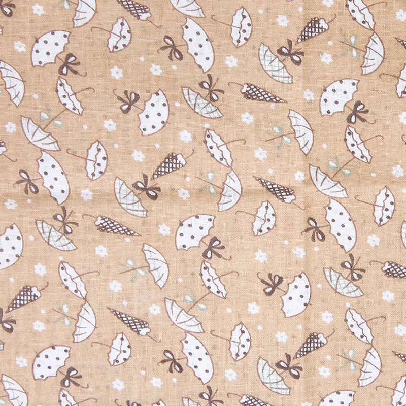 Ткань для шитья пэчворк 7 шт. ассорти коричневое Хлопковое одеяло ткань плотная в