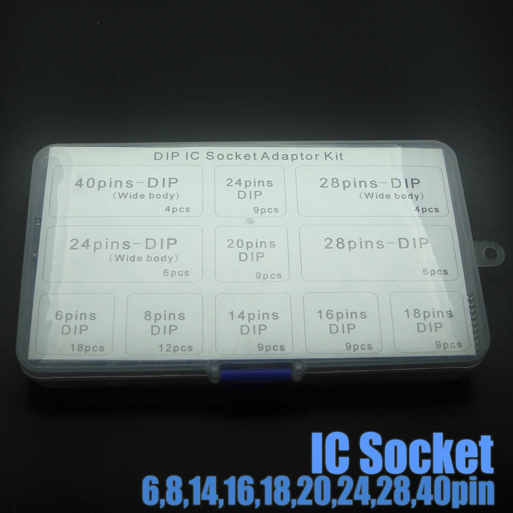 95 шт. 6 8 14 16 18 20 24 28 контактов DIP IC розетки адаптер паяльный Тип Комплект розеток
