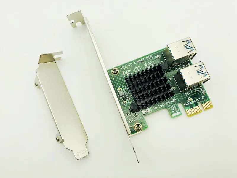 Новейшая PCI Express PCIE E Riser Card 1 до 4 usb 3 0 мультипликатор разветвитель Концентратор 1x 16x