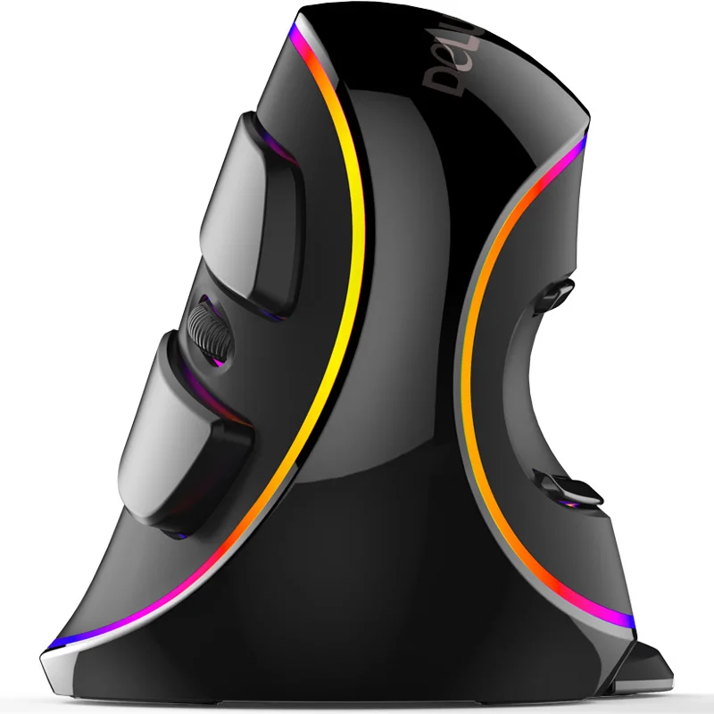Delux M618 Plus Проводная Вертикальная Эргономичная оптическая мышь RGB Light 4000 точек/дюйм