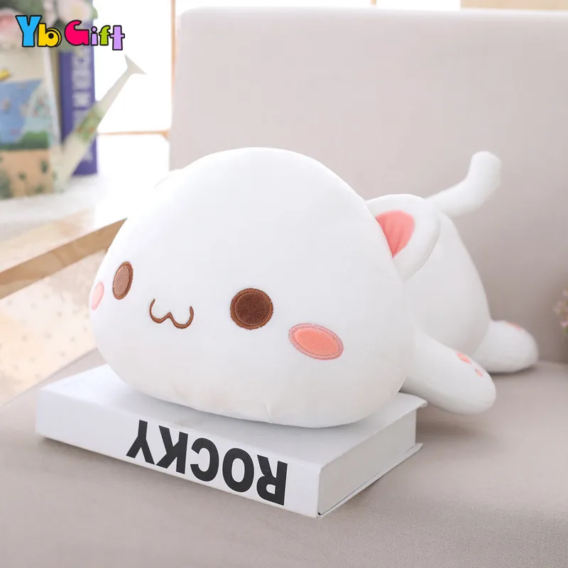 Yb подарок мягкий милый, с кошками, животными плюшевая игрушечная кошка плюшевая постельное белье плюшевая игрушка Младенец Малыш Ребенок подарок на день рождения девушка - Цвет: White Simle