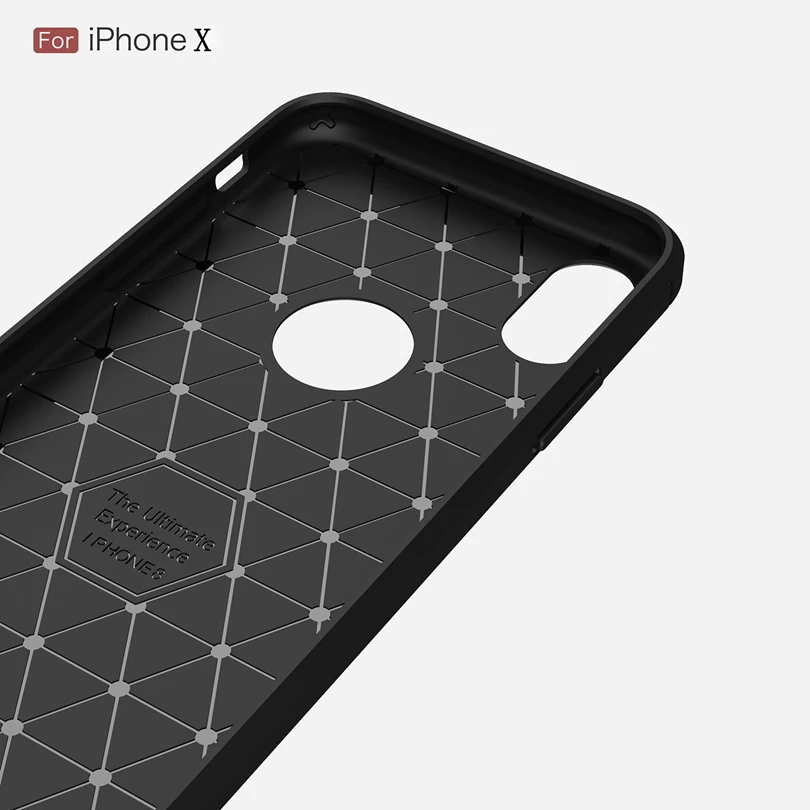 Для Apple iPhone X/iPhoneX 5 8 &quotчехол из углеродного волокна Тонкий Прочный противоударный