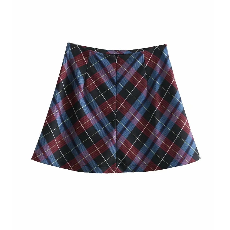 2019 Women sweet plaid printing england style mini skirt faldas mujer ladies chic brand streetwear casual skirts QUN250 | Женская одежда
