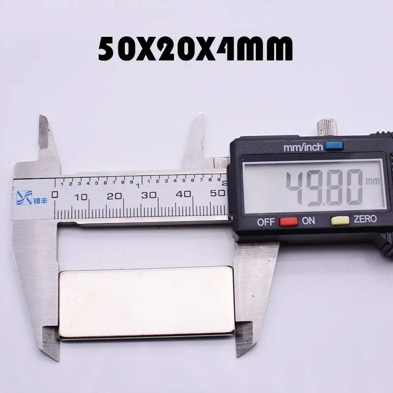 2 шт. 50x20x4 мм Неодимовый Магнит Сильные магниты N35 неодимовые для поделок Галлий