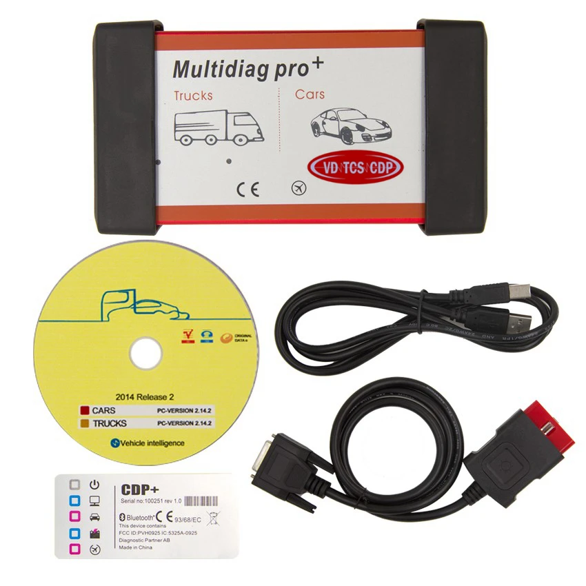 Мульти Diag так же как VD TCS CDP Multidiag Pro с Bluetooth 2015R3 keygen MultiDiag + 8 шт грузовых кабелей DHL