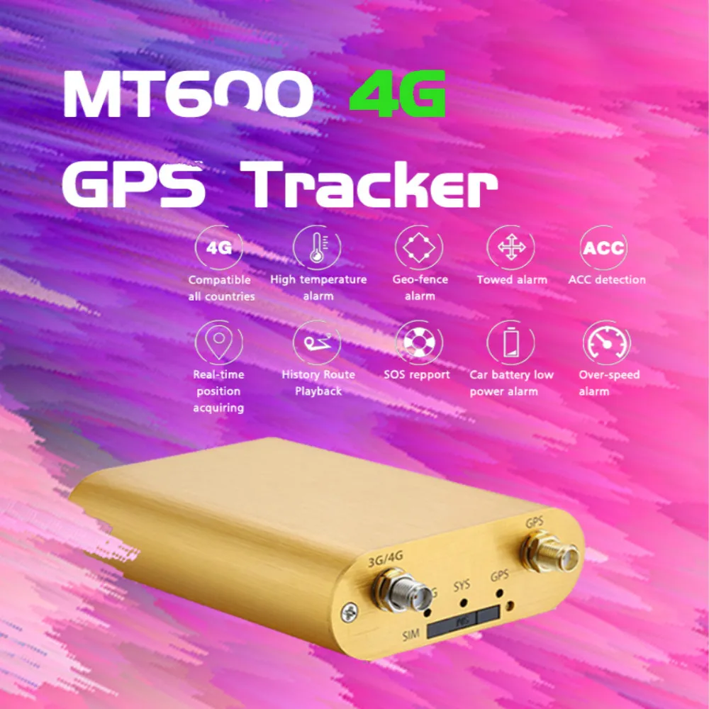 GPS трекер MT600 4G с чипом совместимым сетью LTE/WCDMA/GSM отслеживание в реальном времени