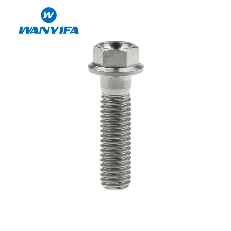M8x35 Titanium Wanyifa M8x15 20 25 30 35, 40 45 50 55 60 65 мм с коротким фланцем Головкой Винт С Титановым болтом для велосипедного тормоза Титан Радуга Цвет - Цвет: M8x35 Titanium