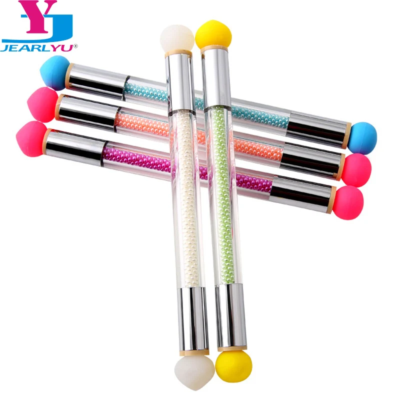 Палочка для разглаживания ногтей ручка Стразы двухсторонняя губка насадка кисть