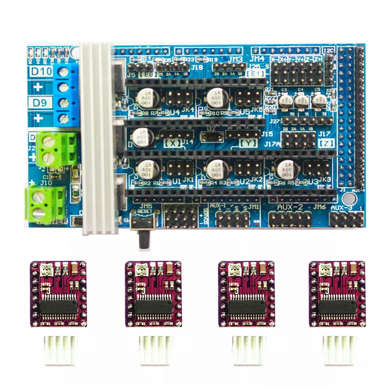 Ramps 1 6 5 обновленная база на 4 панель управления 3D A4988 Drv8825 Reprap Mendel для