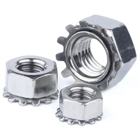 10pcs m4 m5 m6 m8 304201 stainless steel a2 keps nut multi tooth k type gear toothed lock nuts k nuts