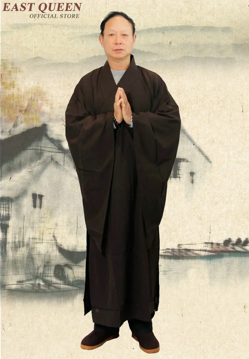 Женская модель Мужская буддийская одежда традиционная китайская AA970|chinese monk