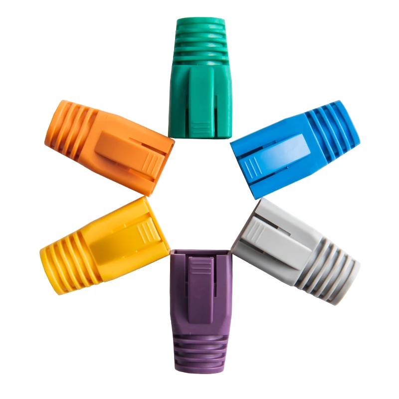 Cat 6A Cat7 RJ45 Модульная штепсельная вилка PUR кабель сапоги Защита от перенапряжения