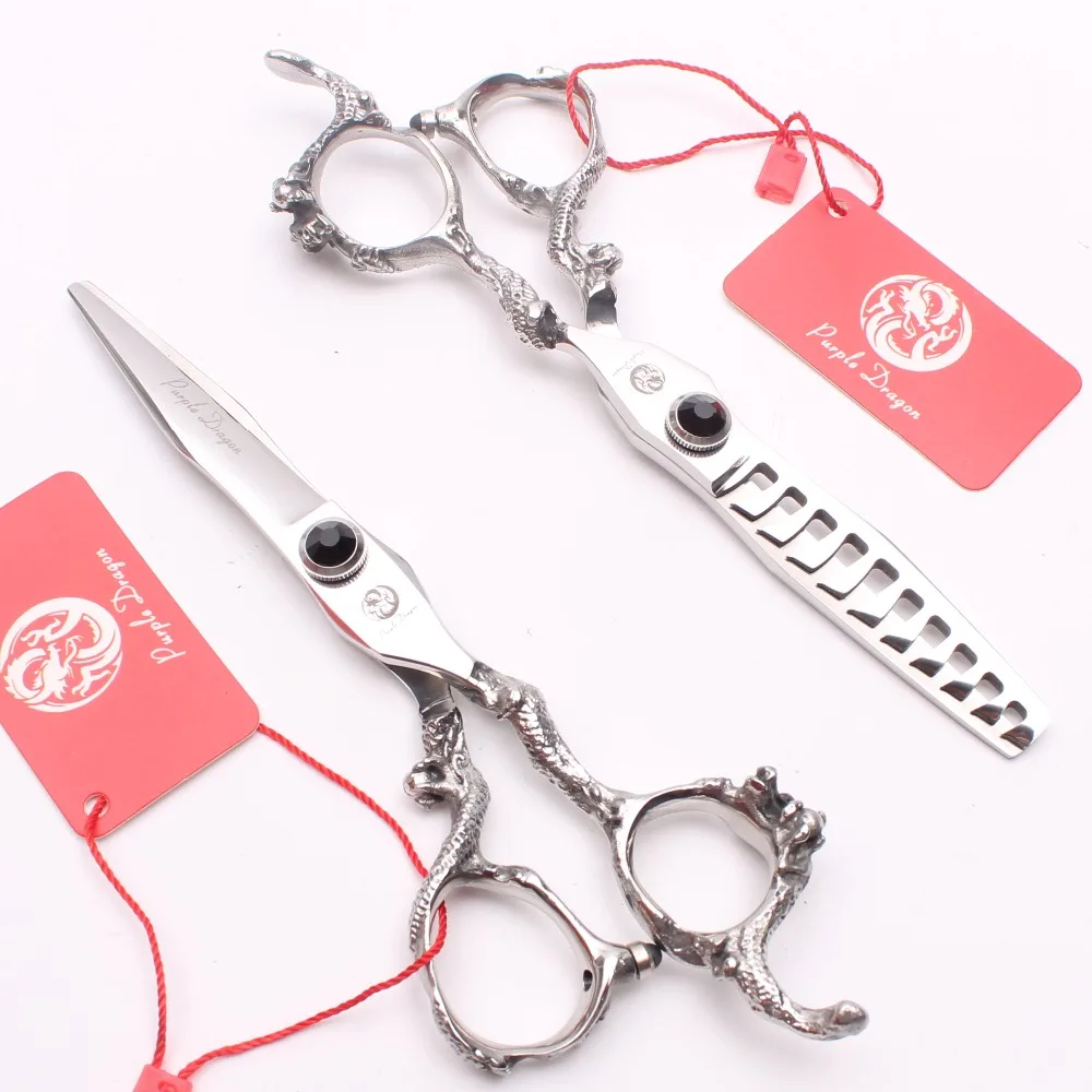 Профессиональные ножницы для стрижки волос 6 дюймов 17 5 см Z9006|cutting shears|purple dragonscissor