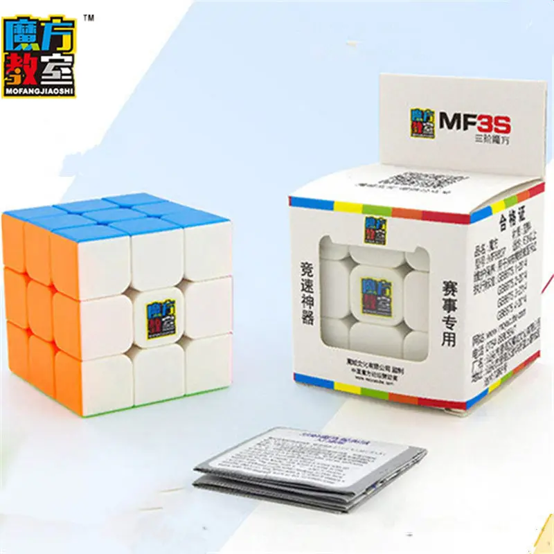 

MoYu mofangjiaoshi MF3S magic cube sticker less speed cubes for students Frosted surface puzzle cubes educational toy for kids