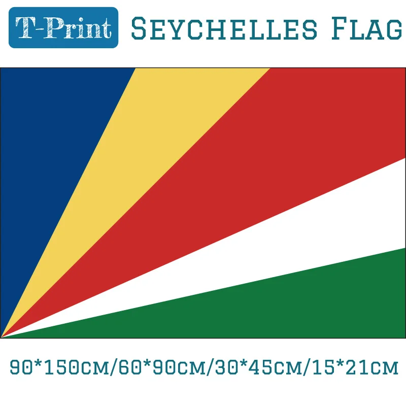 

Национальный флаг сейшельской Республики 90*150 см/60*90 см/15*21 см для украшения дома на день чемпионата мира 30*45 см, Автомобильный флаг