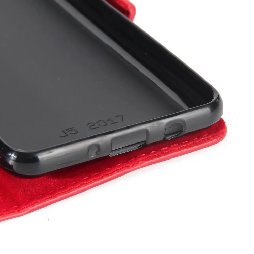 Для Coque Samsung Galaxy J3 J5 J7 2017 люкс Ретро кожаный чехол для US Ver. Карты бумажник Винтаж