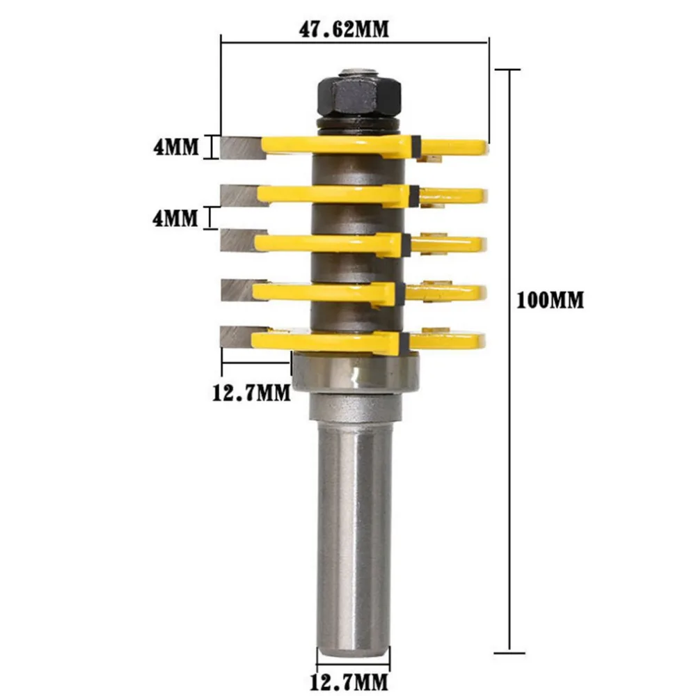 1/2" Shank Box Joint Router Bit Adjustable Woodworking Full Split Finger Splice Blade Cutter | Инструменты