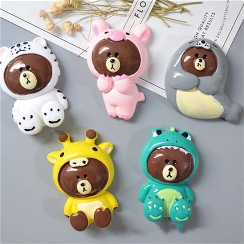 1 шт. милый медведь куклы наполнитель для ясной/пушистая клейкая масса модель