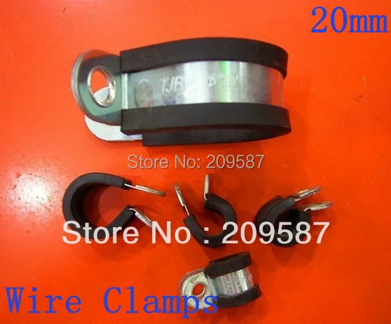 10 шт. 20 мм оцинкованные резиновые изолированные зажимы для топлива |