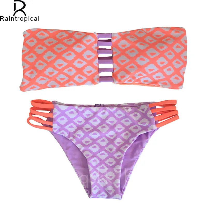 Сексуальный бандо Бикини 2019 бразильские двусторонние бикини женский купальник