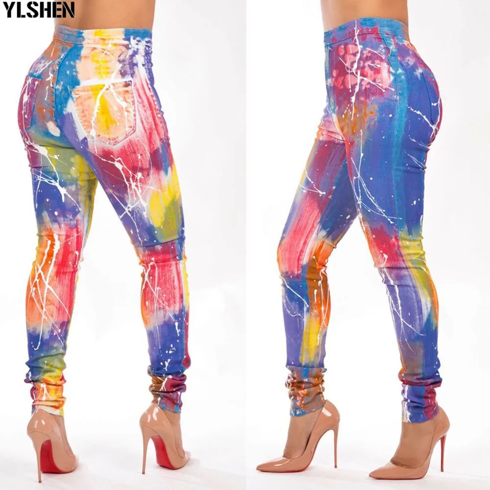 

2019 Harem Pants Trousers Women Plus Size Summer Galaxy Print Skinny Pencil Leggings Sexy Active Wear Long Casual Bodycon Pants