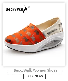 BeckyWalk/женская повседневная обувь высокого качества; женские лоферы без застежки на платформе; сезон весна-осень; обувь на плоской подошве с принтом; женские кроссовки; WSH2937