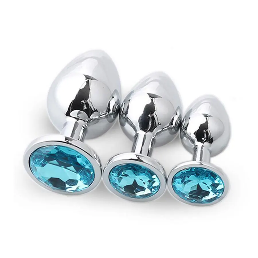 Анальная пробка из нержавеющей стали ювелирная бутанка Женский массажер