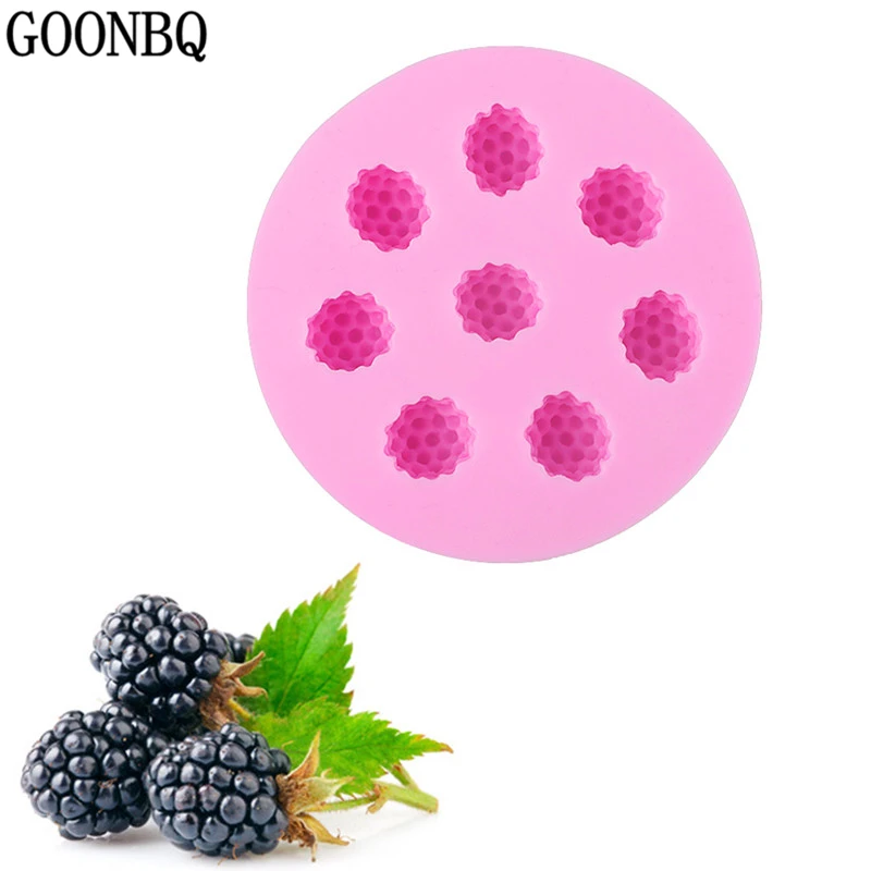 GOONBQ 1 шт. 8 отверстий в форме малины, форма для торта, силиконовая ягода, форма для помадки, инструмент для украшения торта
