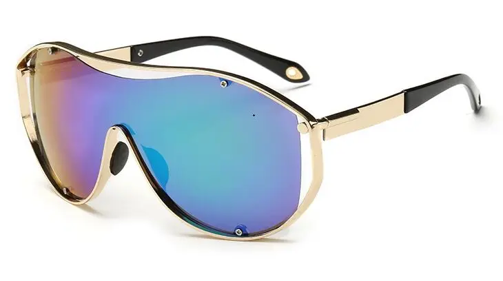 Очки солнцезащитные женские с заклепками в металлической оправе защитой UV400|glasses