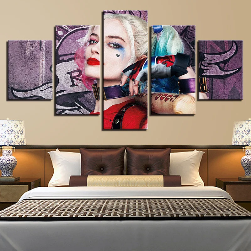Харли Куинн обои HD Холст Живопись Печать Спальня украшение дома Современное на