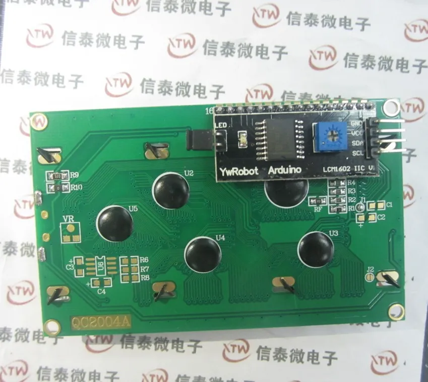 Плата IIC/I2C + LCD 2004 20*4 20X4 5 В синий экран ЖК дисплей модуль для arduino|ЖК-модули| |